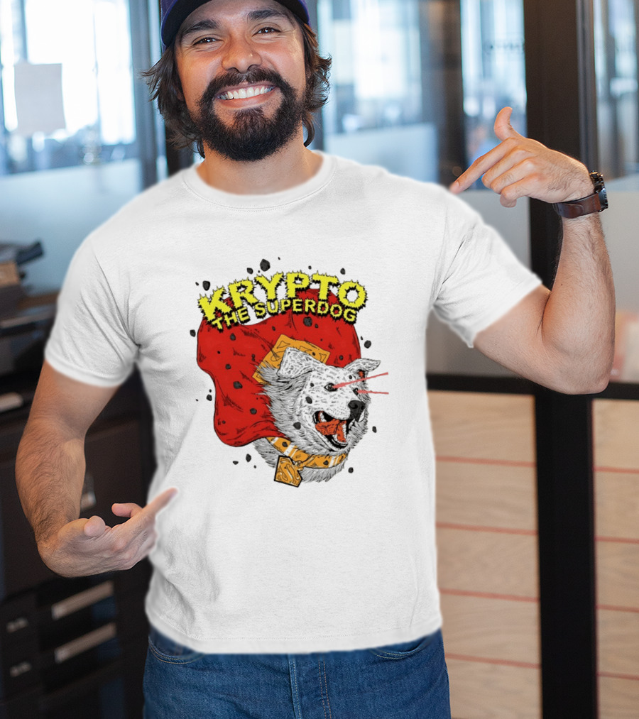 Krypto The Superdog DC Comics Superman Cape Laser Eyes T-Shirt