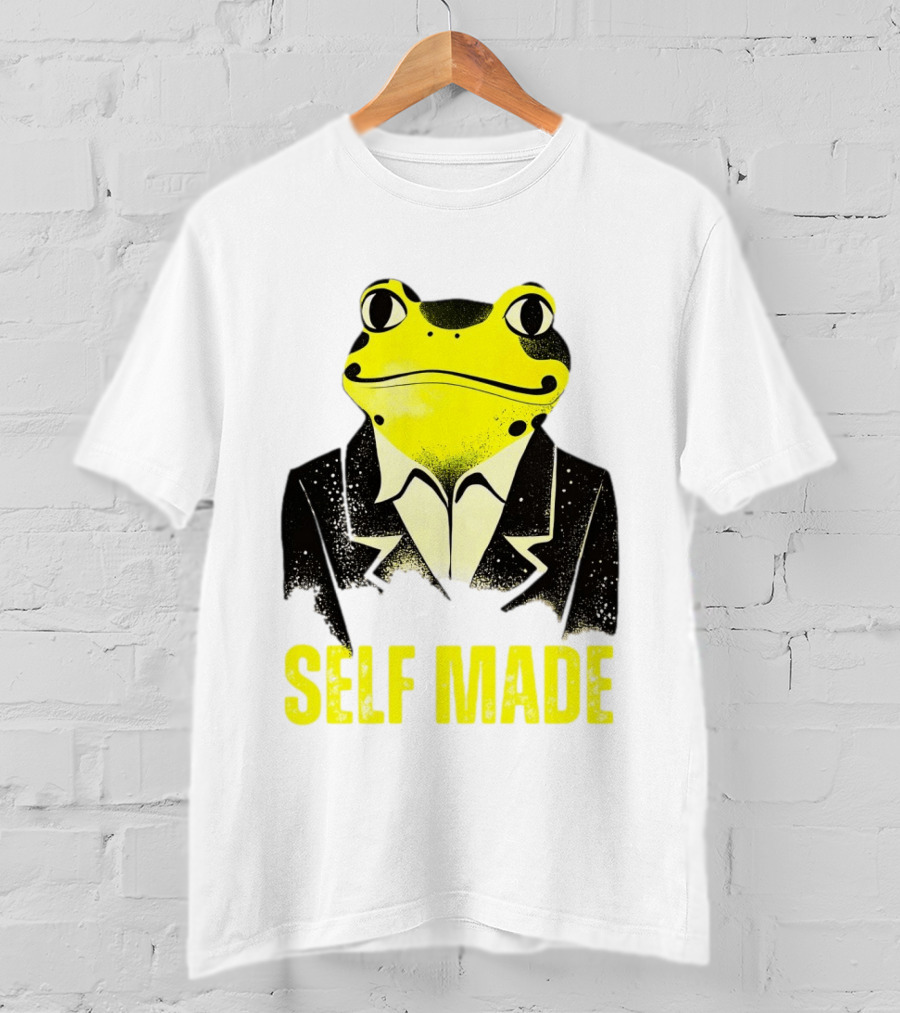 Frog In Business Suit Self Made T-Shirt