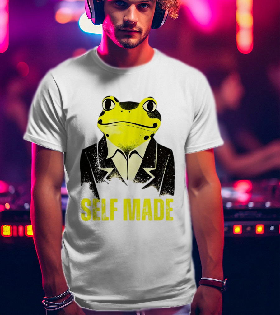 Frog In Business Suit Self Made T-Shirt