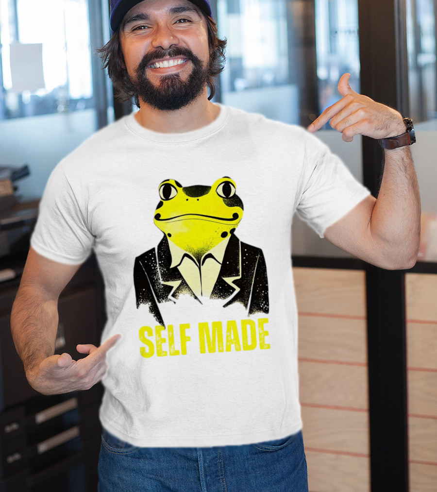 Frog In Business Suit Self Made T-Shirt