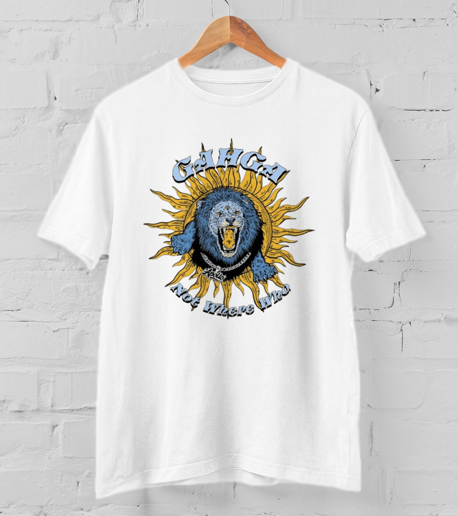 Ganga Three Eyed Lion Sunburst Apollo Not Where Who T-Shirt