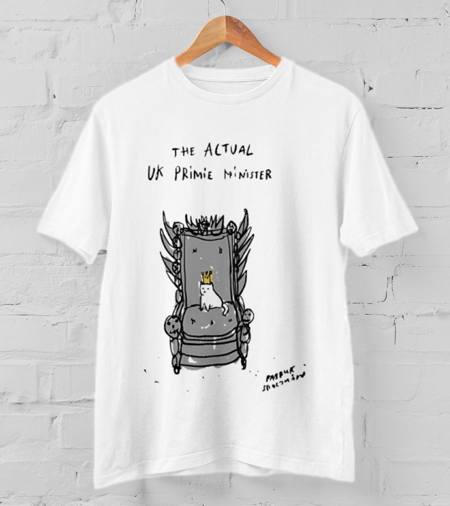 The Actual UK Prime Minister King Of Cat Throne Andrew Stevenson T-Shirt