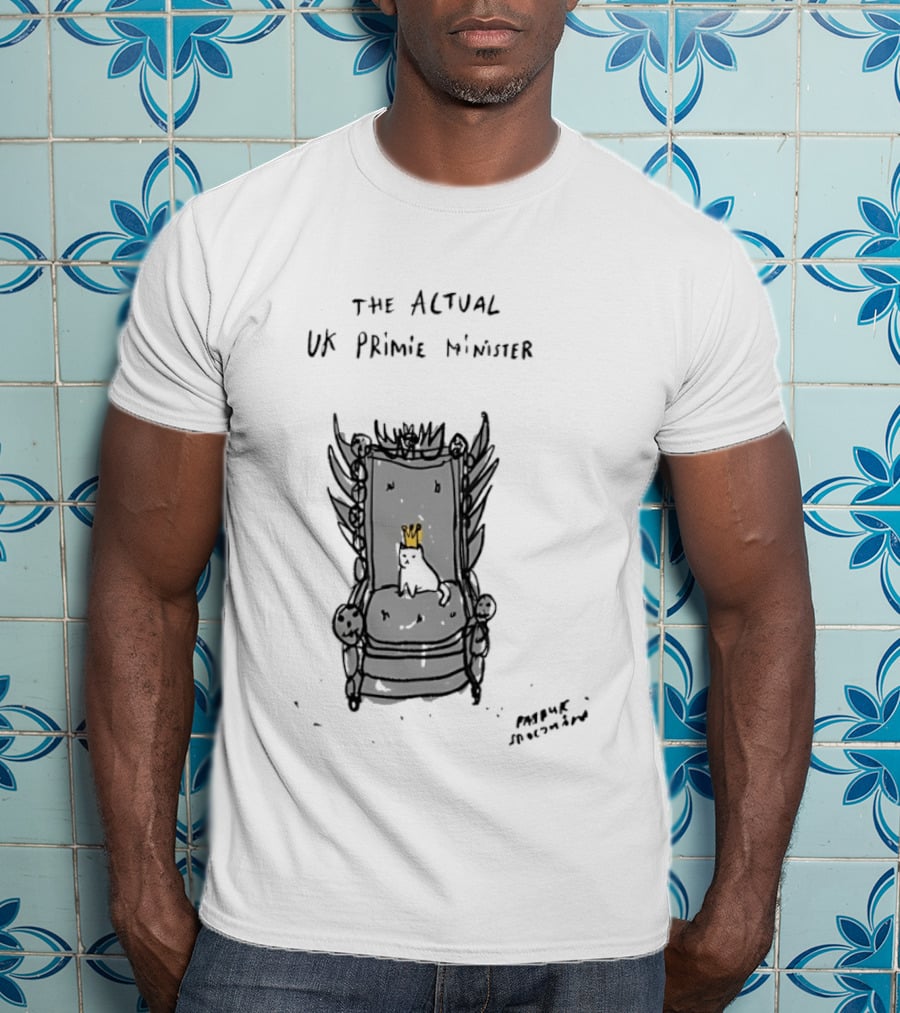 The Actual UK Prime Minister King Of Cat Throne Andrew Stevenson T-Shirt