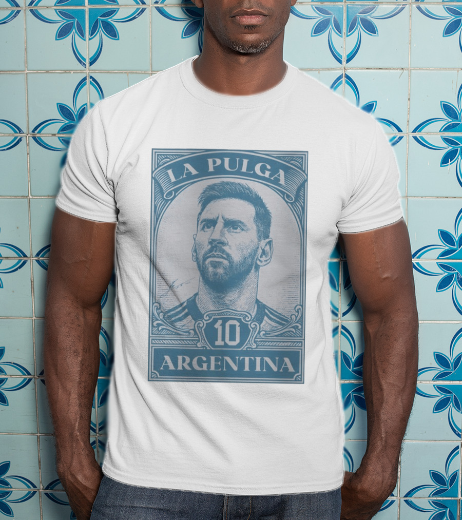 La Pulga Argentina 10 Stamp Messi T-Shirt