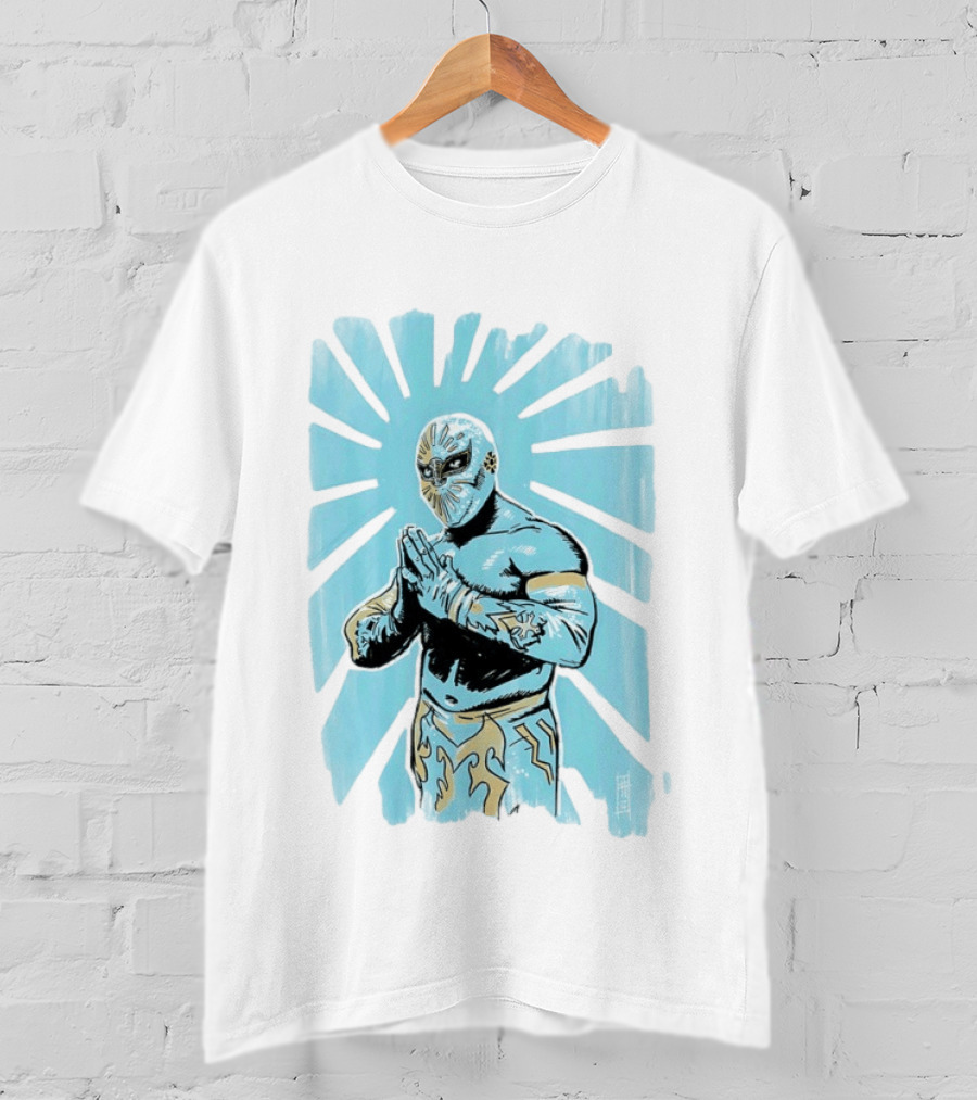 Místico Lucha Libre Wrestler CMLL Wrestling Masked Starburst T-Shirt