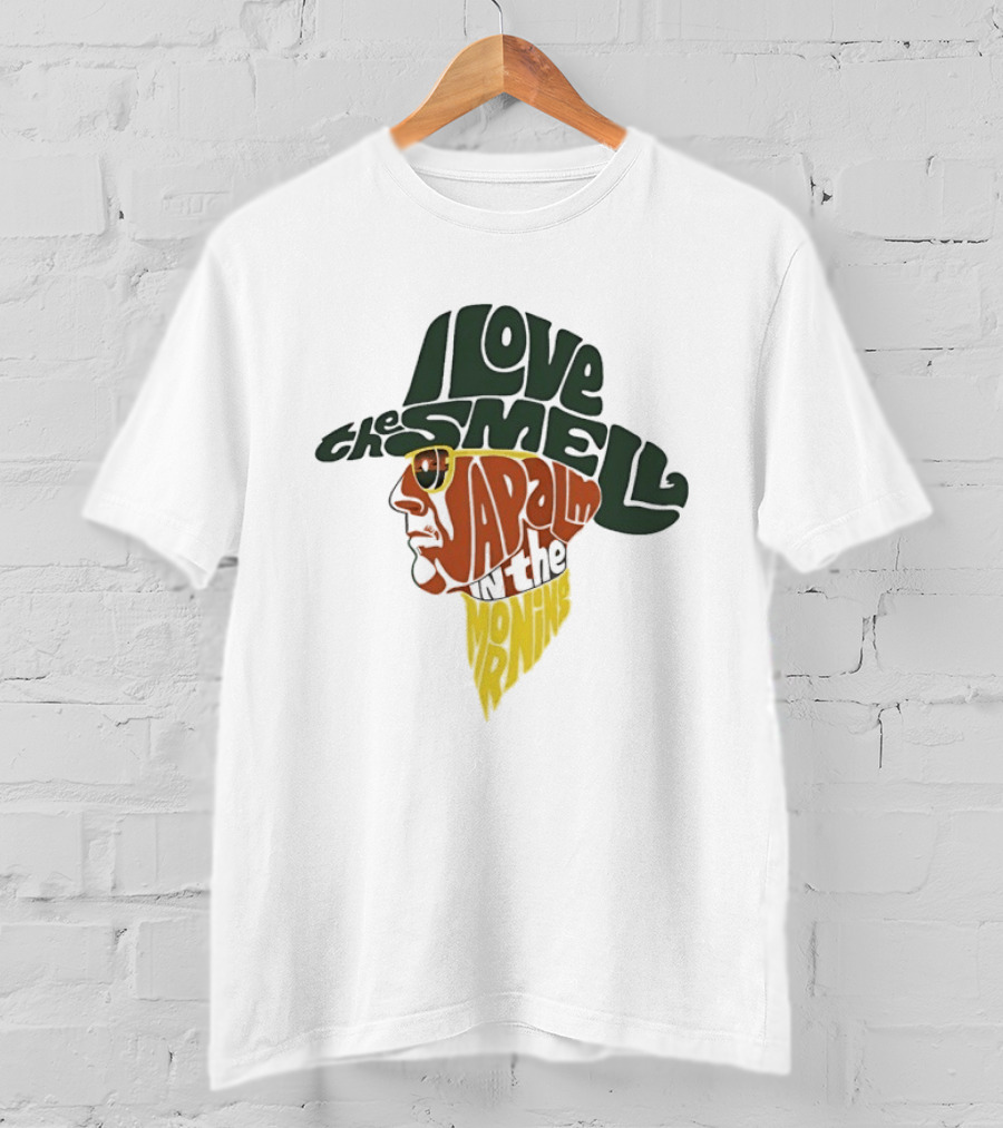 I Love The Smell Of Napalm In The Morning Cowboy Head Shape T-Shirt