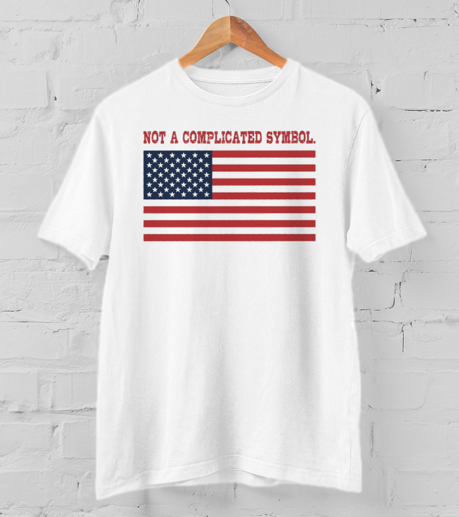 Not A Complicated Symbol United States Flag T-Shirt