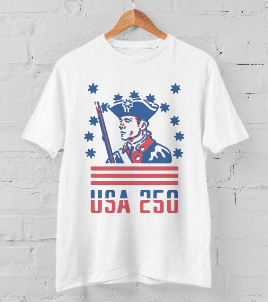USA 250 American Revolutionary War Soldier Stars And Stripes T-Shirt