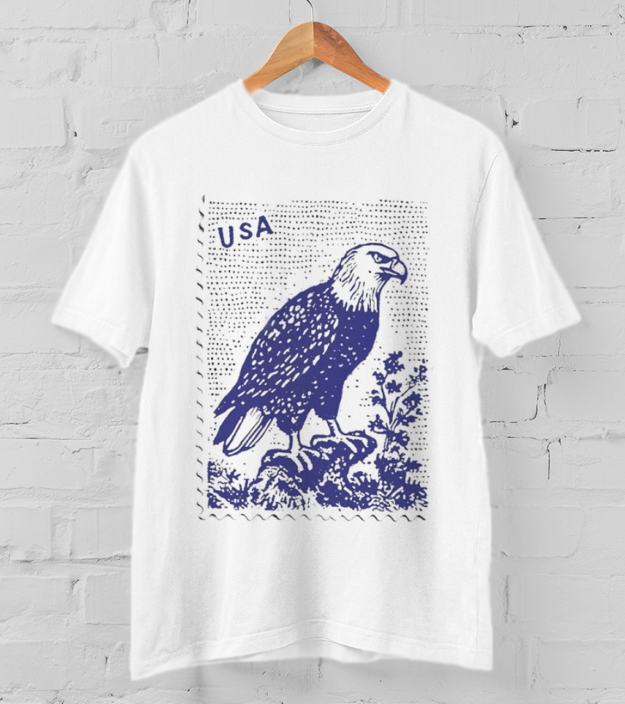 USA Bald Eagle Stamp Patriotic T-Shirt