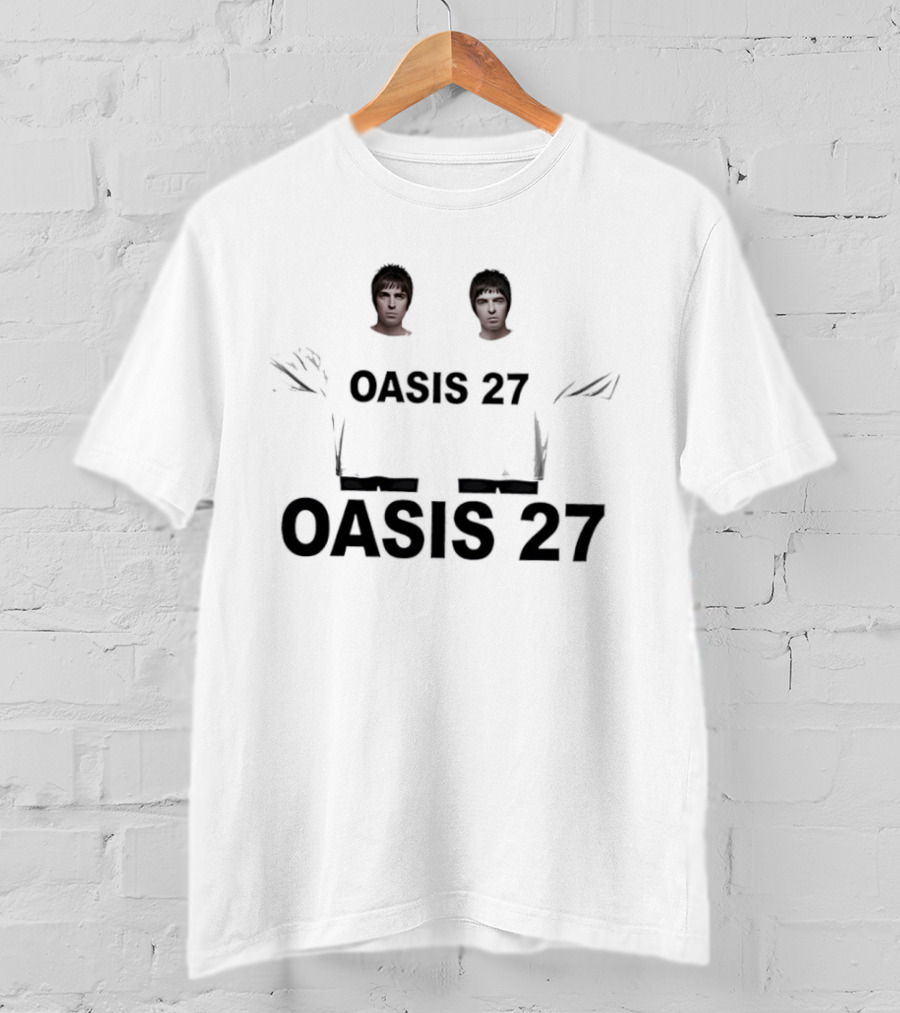 Oasis 27 Two Men Faces T-Shirt