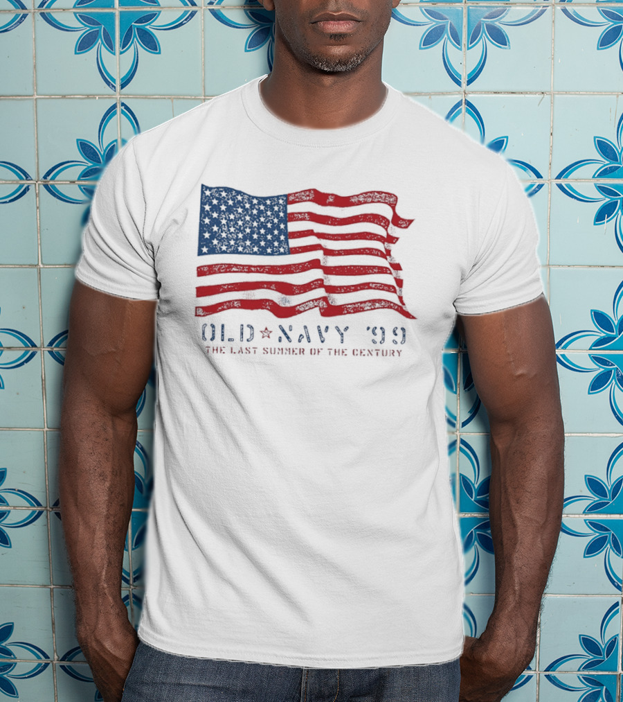 Old Navy 99 American Flag The Last Summer Of The Century T-Shirt
