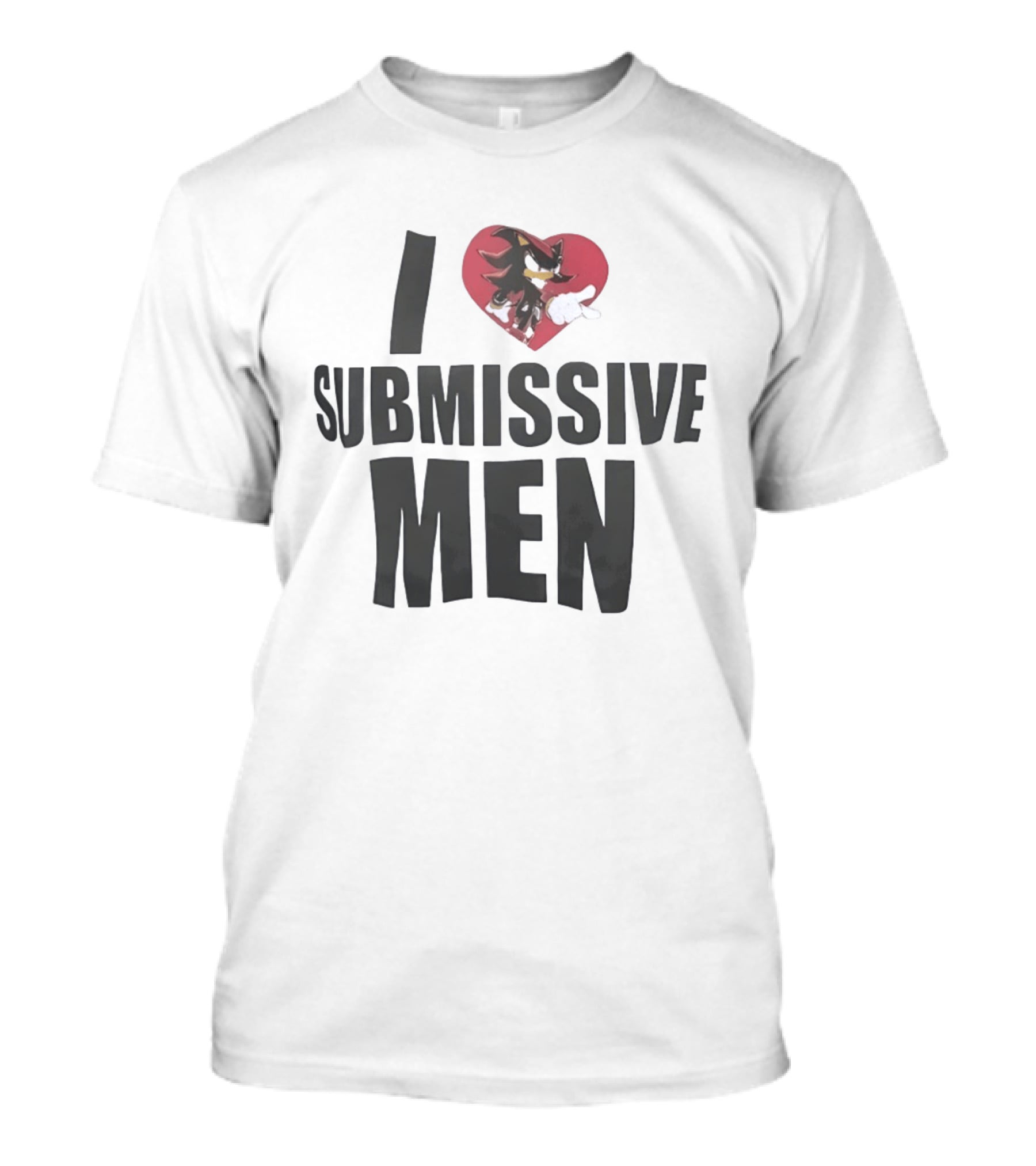 I Love Submissive Men Shadow The Hedgehog Heart T-Shirt