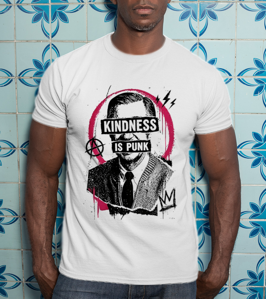 Kindness Is Punk Anarchy Symbol Torn Electric Lightning Bolt T-Shirt
