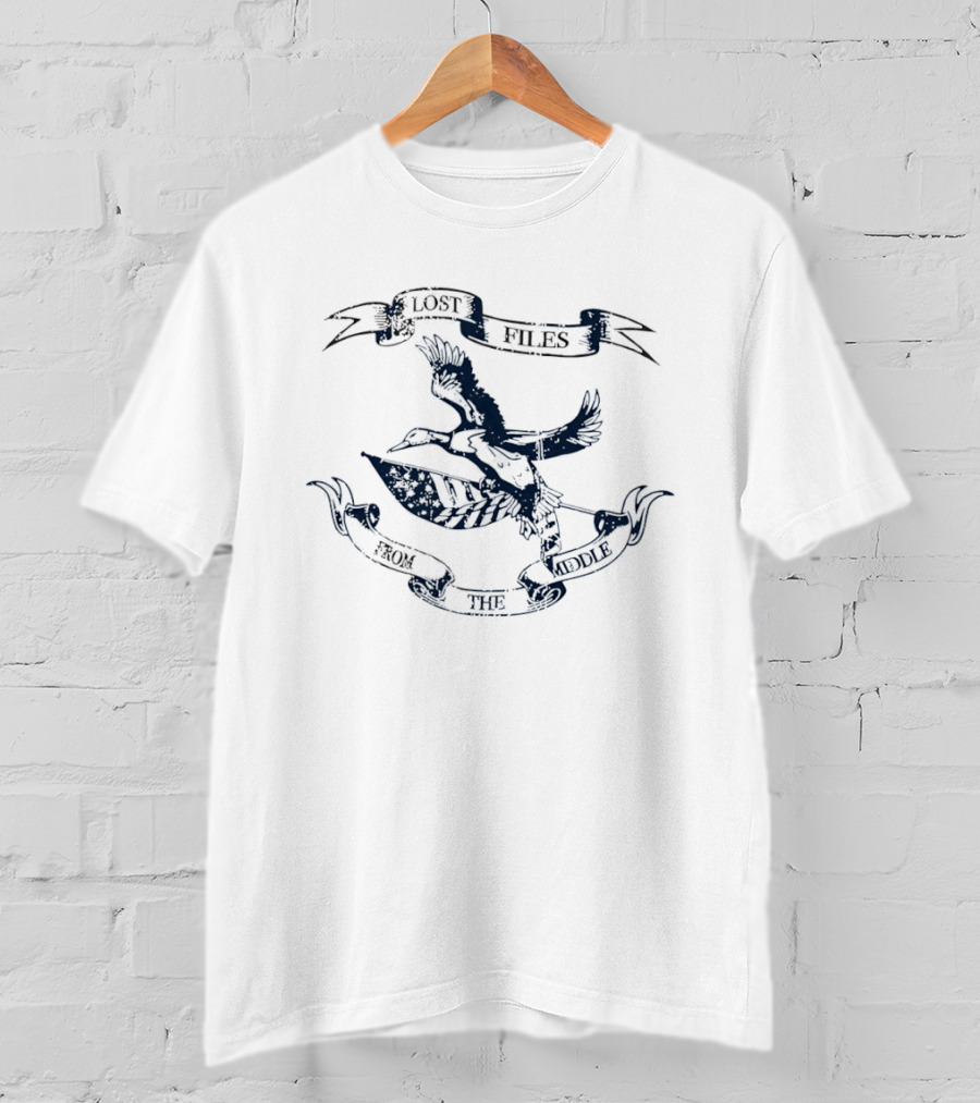 Lost Files From The Middle Duck American Flag T-Shirt