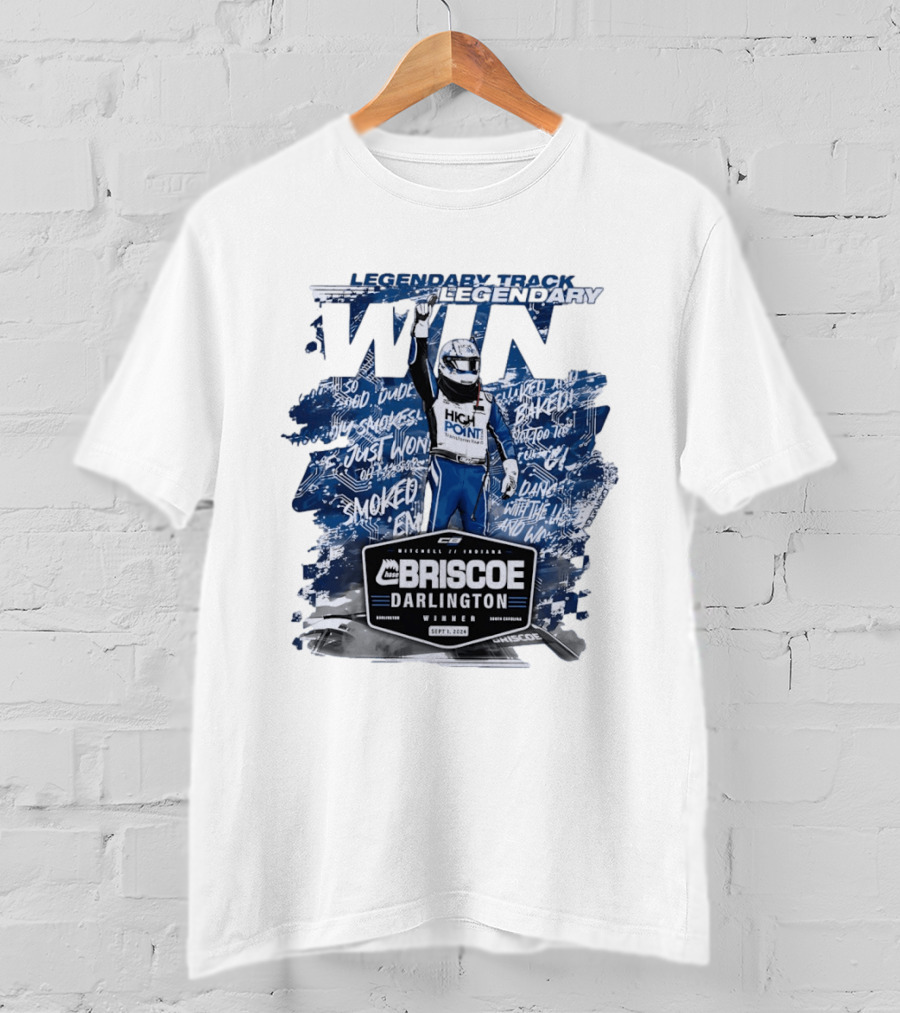 Legendary Track Legendary Win Chase Briscoe Darlington Winner Sept 1 2024 Smoked Em T-Shirt