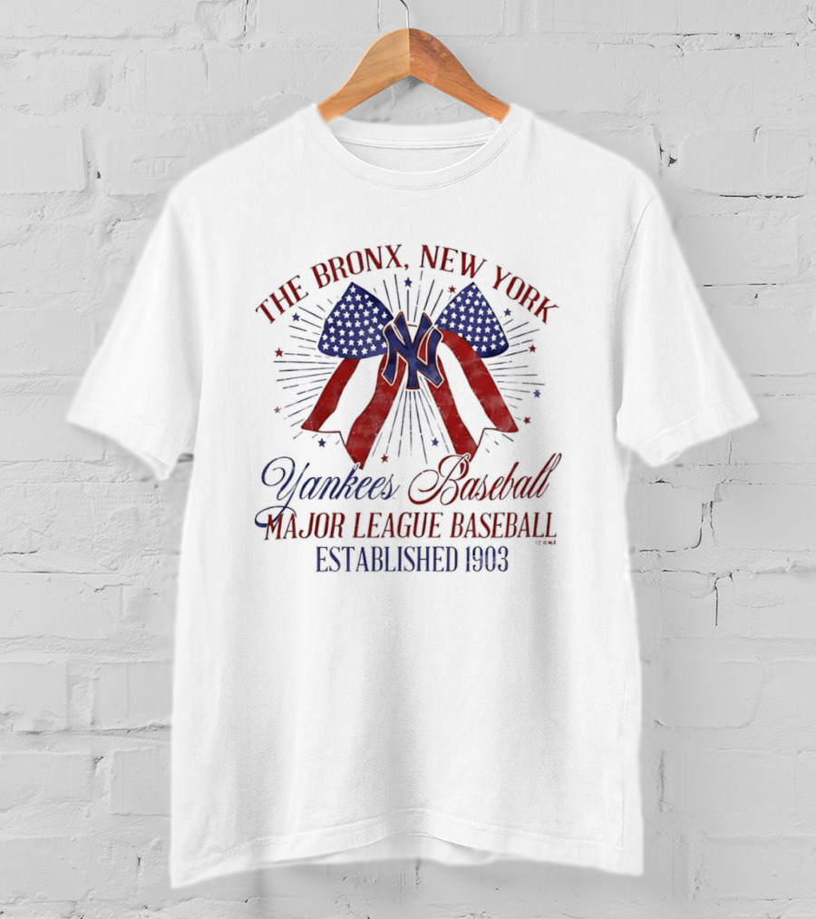 The Bronx New York Yankees Baseball Major League Established 1903 T-Shirt