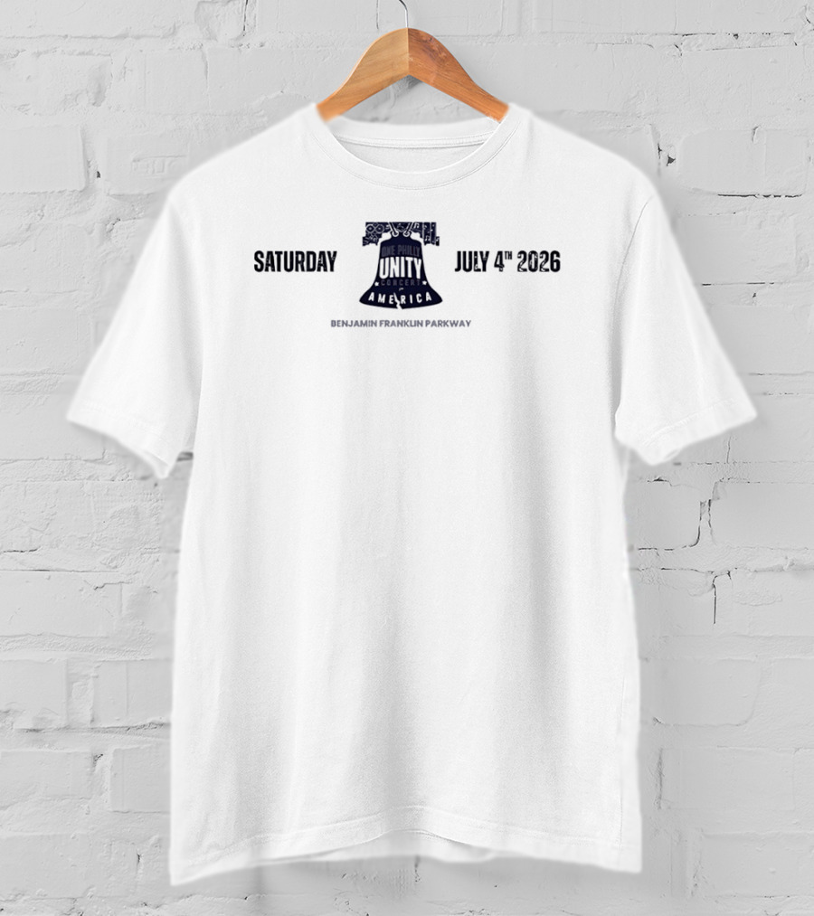 Philadelphia Phillies One Philly Unity Concert July 4th 2026 Benjamin Franklin Parkway T-Shirt