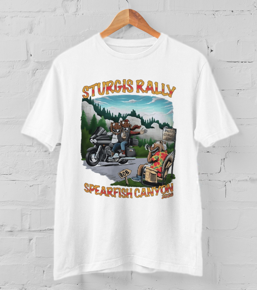 Sturgis Rally 2020 Squirrels Riding Motorcycle Spearfish Canyon T-Shirt