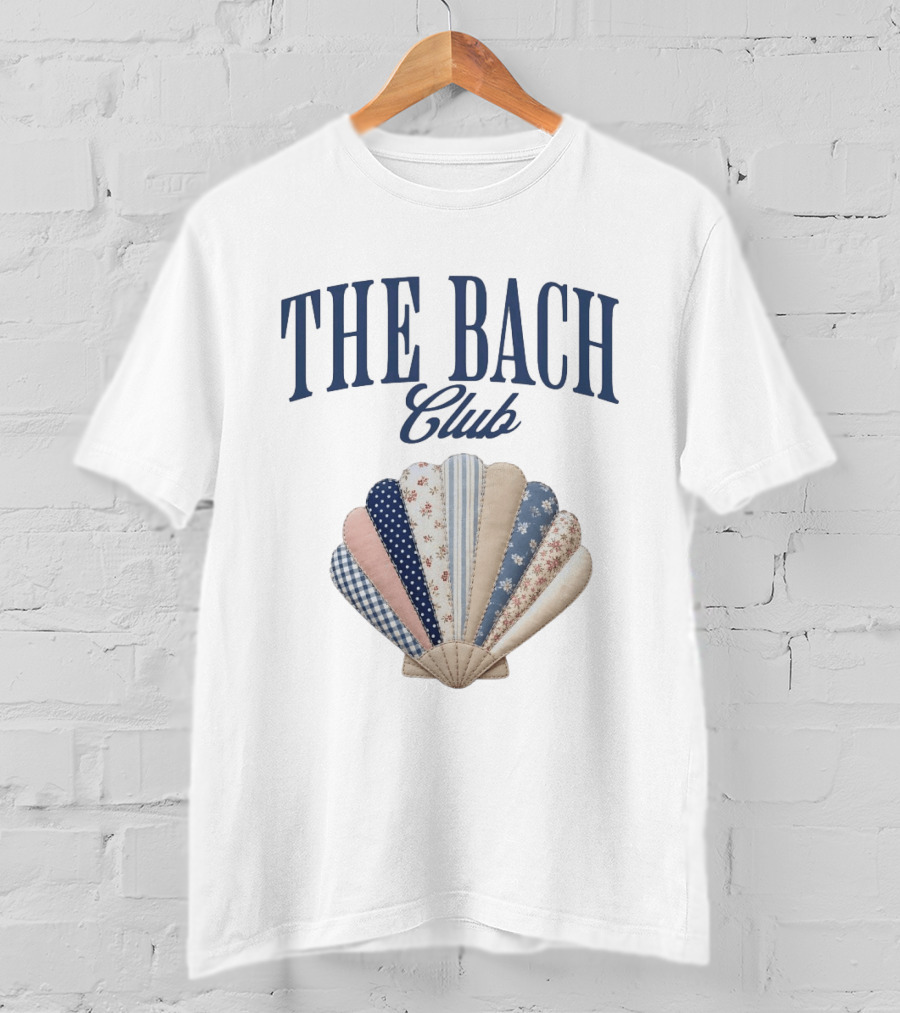The Bach Club Patchwork Seashell Pattern Aesthetic T-Shirt