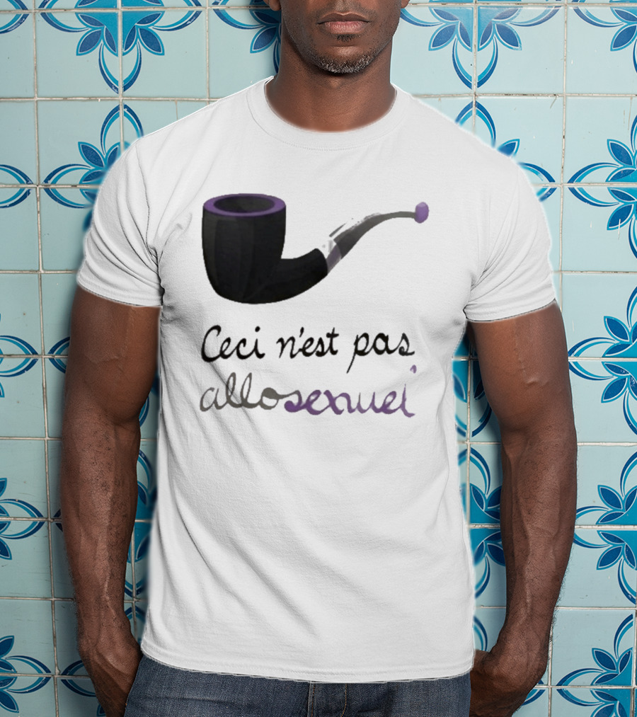 Ceci N'est Pas Allosexeuel Pipe Treachery Of Images T-Shirt