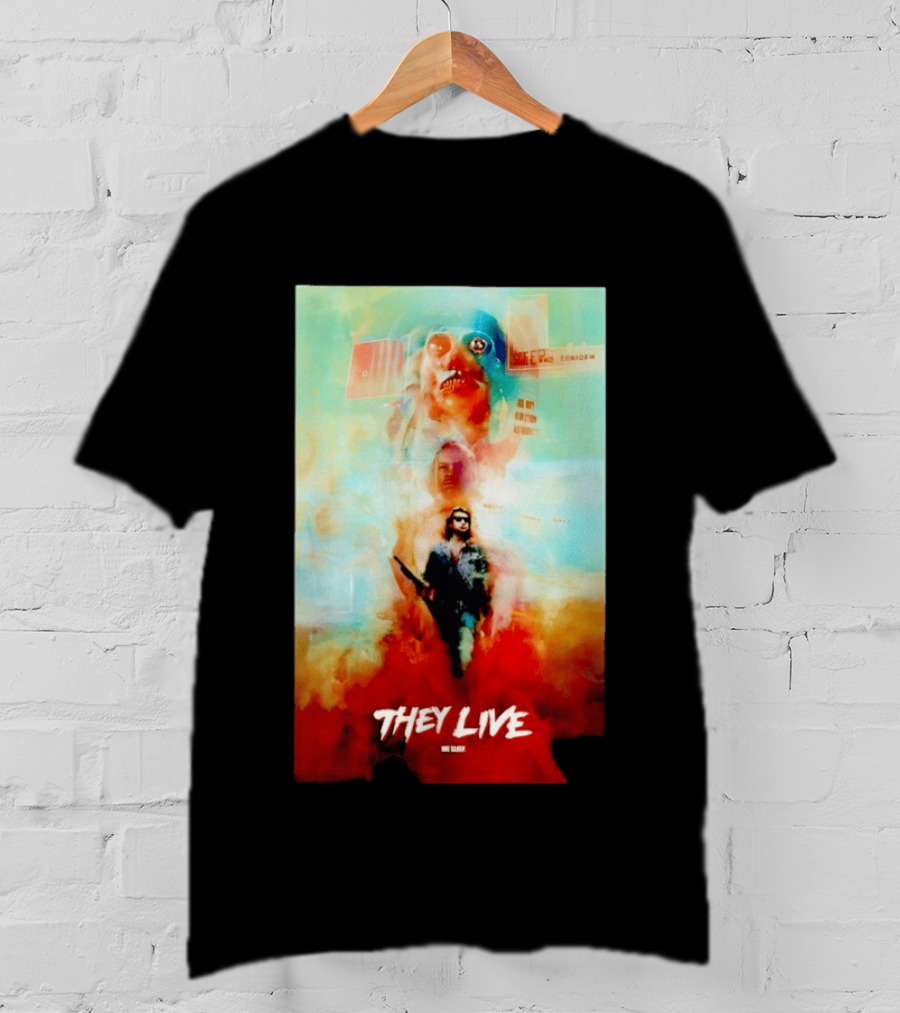They Live John Nada Sci Fi Surreal Movie Film T-Shirt