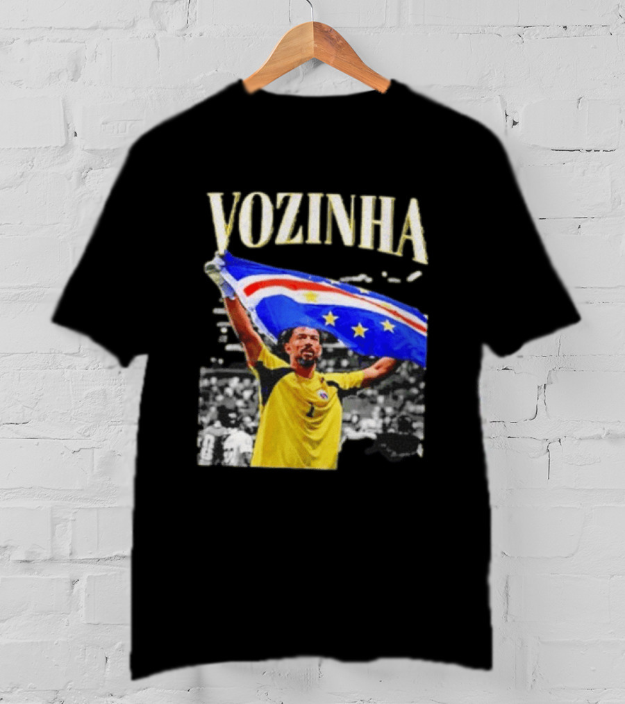 Vozinha Cape Verde Flag Celebration Football Team Player T-Shirt