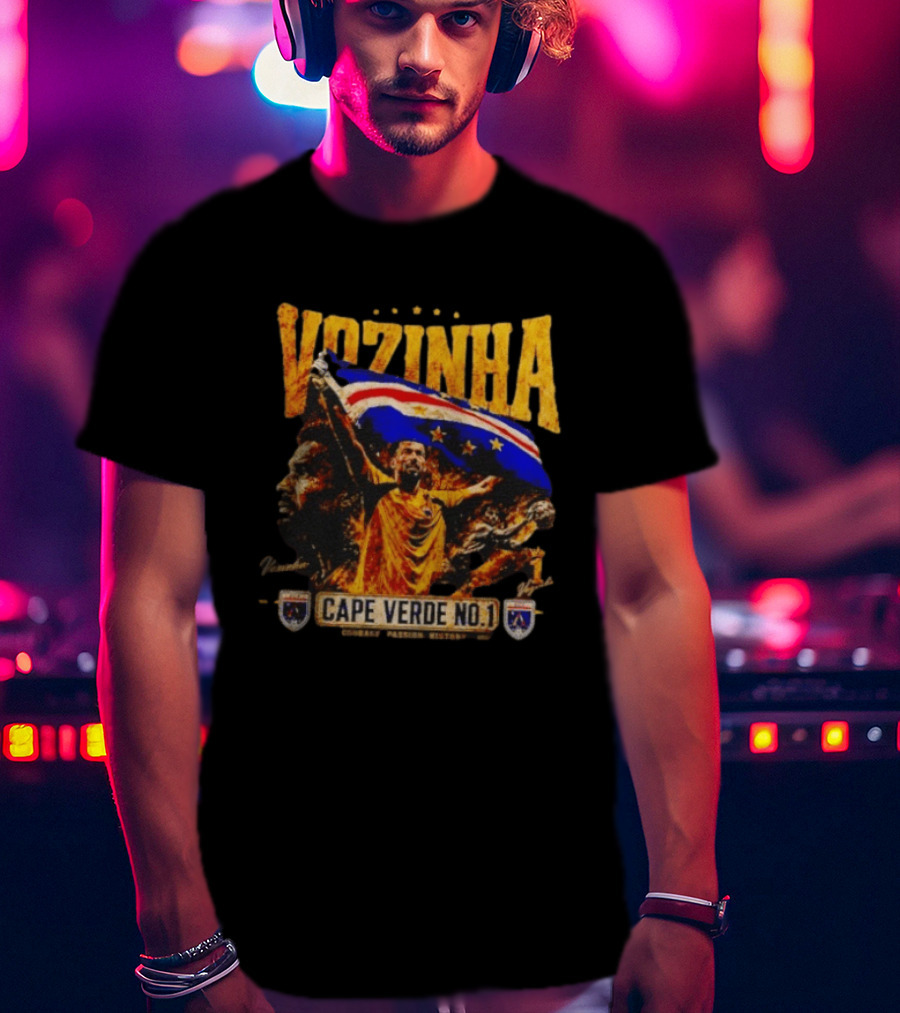 Vozinha Cape Verde No 1 Courage Passion History Flag Celebration T-Shirt