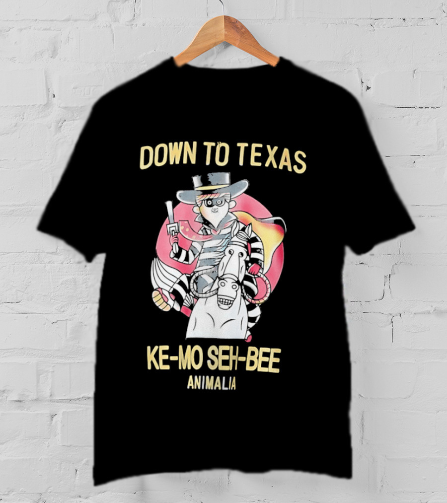 Down To Texas Ke Mo Seh Bee Animalia Bandit T-Shirt