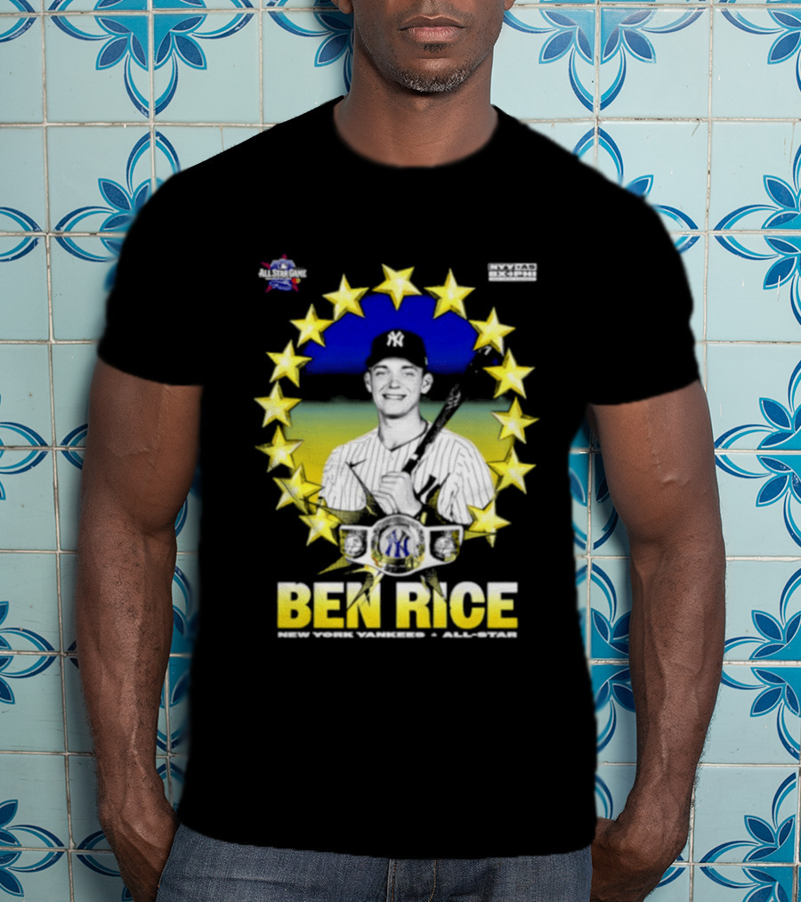 Ben Rice New York Yankees All Star Baseball Player MLB Stars T-Shirt