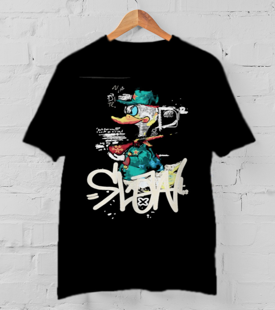 Donald Duck Soldier Streetwear DR D2 Fashion T-Shirt