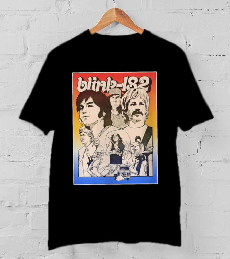 Blink 182 Band Members Pop Punk Collage T-Shirt