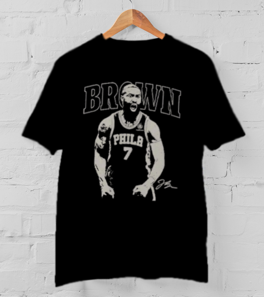 Brown Philadelphia 76ers No 7 Player T-Shirt