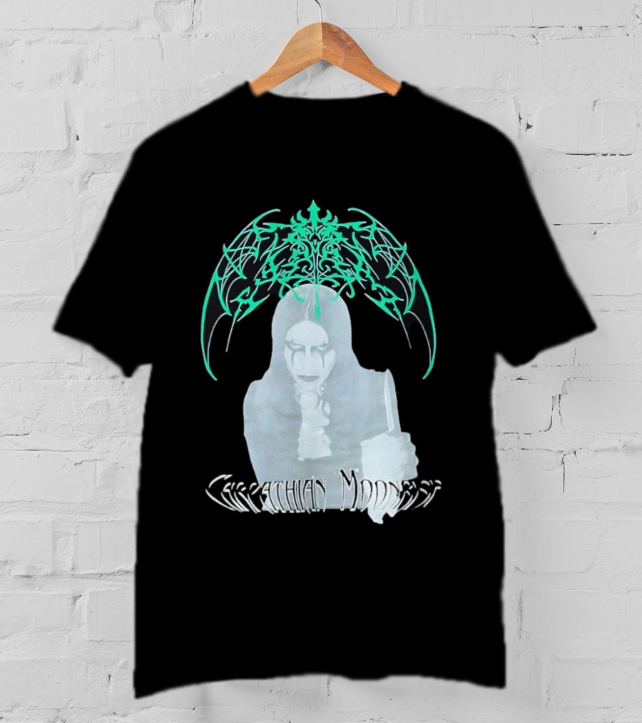 Carpathian Moonrise Hooded Figure With Knife Metal Band T-Shirt