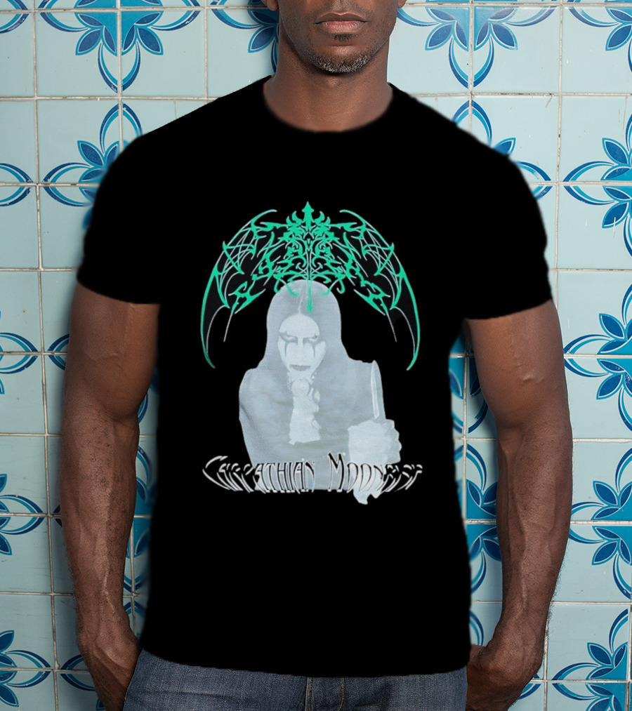 Carpathian Moonrise Hooded Figure With Knife Metal Band T-Shirt