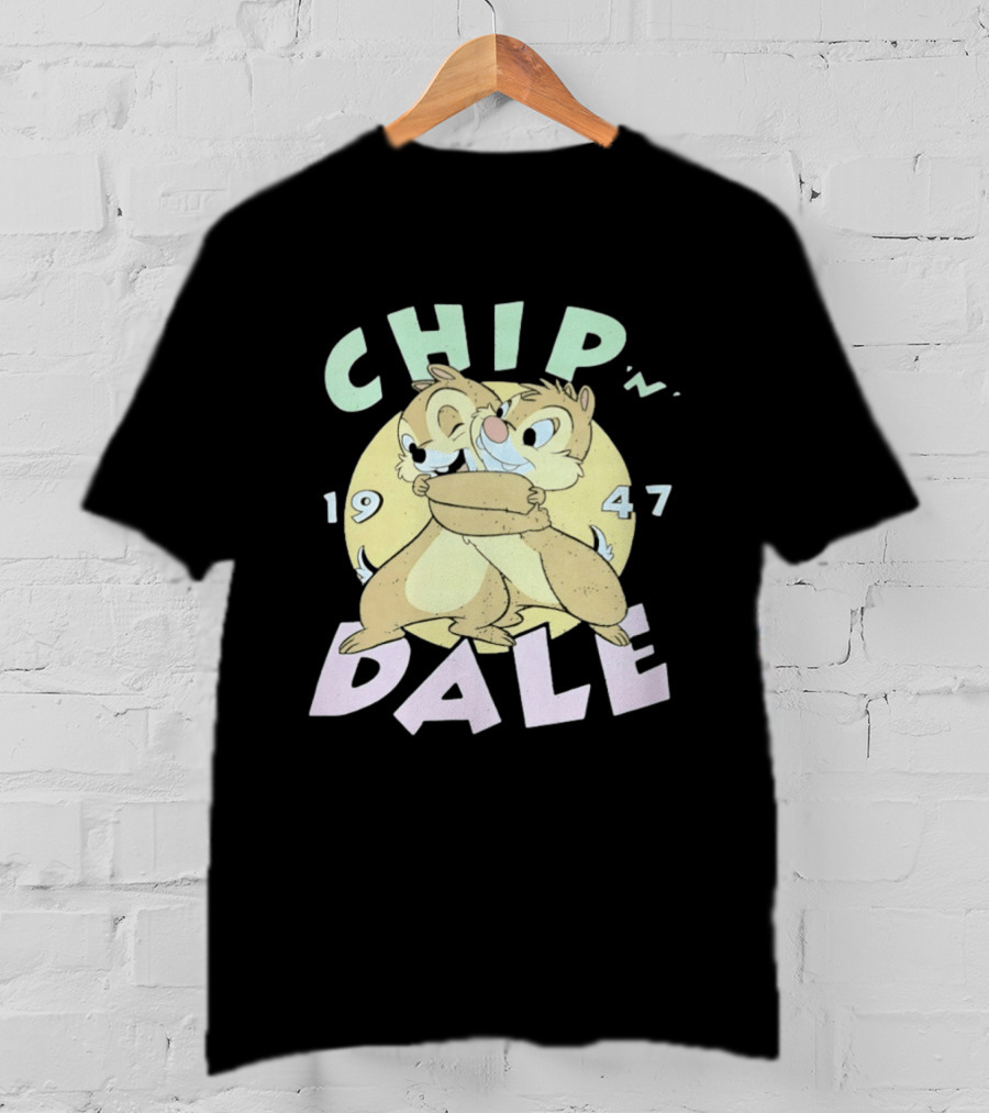 Chip N Dale 1947 Disney Characters Hugging T-Shirt