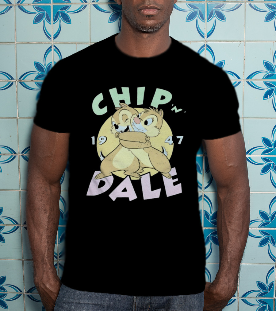 Chip N Dale 1947 Disney Characters Hugging T-Shirt
