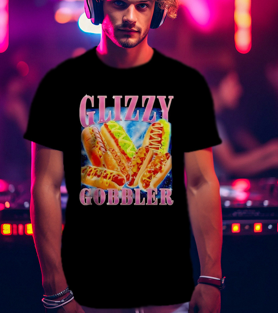 Glizzy Gobbler Hot Dogs Space Galaxy Food Extravaganza T-Shirt