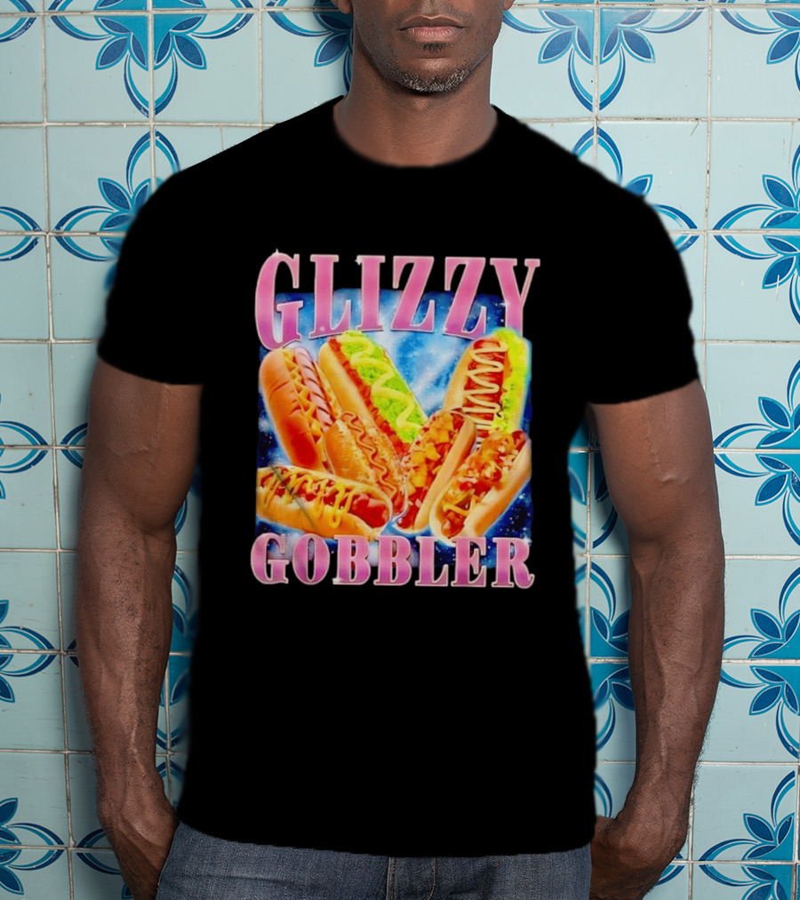 Glizzy Gobbler Hot Dogs Space Galaxy Food Extravaganza T-Shirt