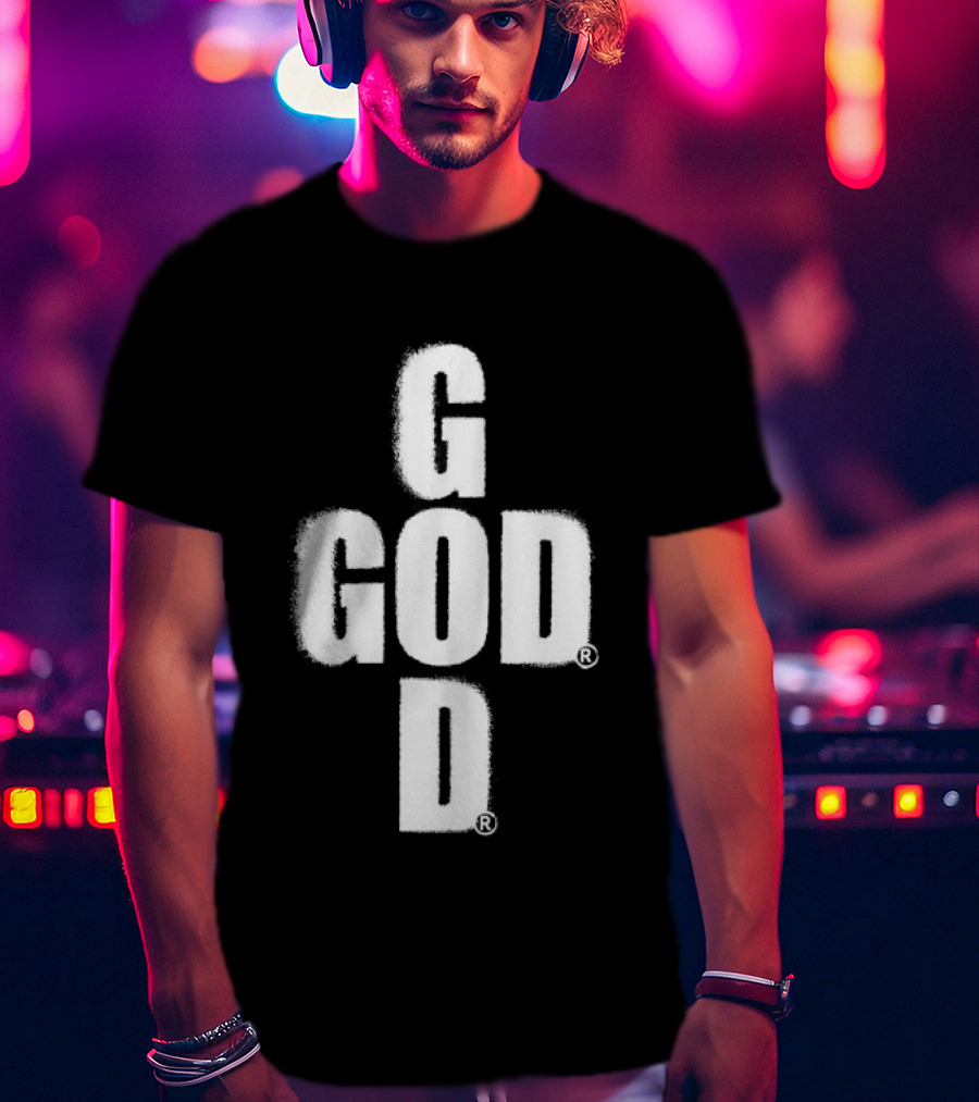 GOD Cross Christian Faith Minimalist Religious T-Shirt