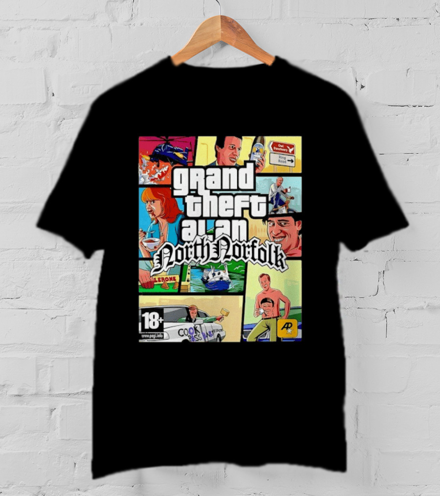 Grand Theft Alan North Norfolk Steve Coogan T-Shirt