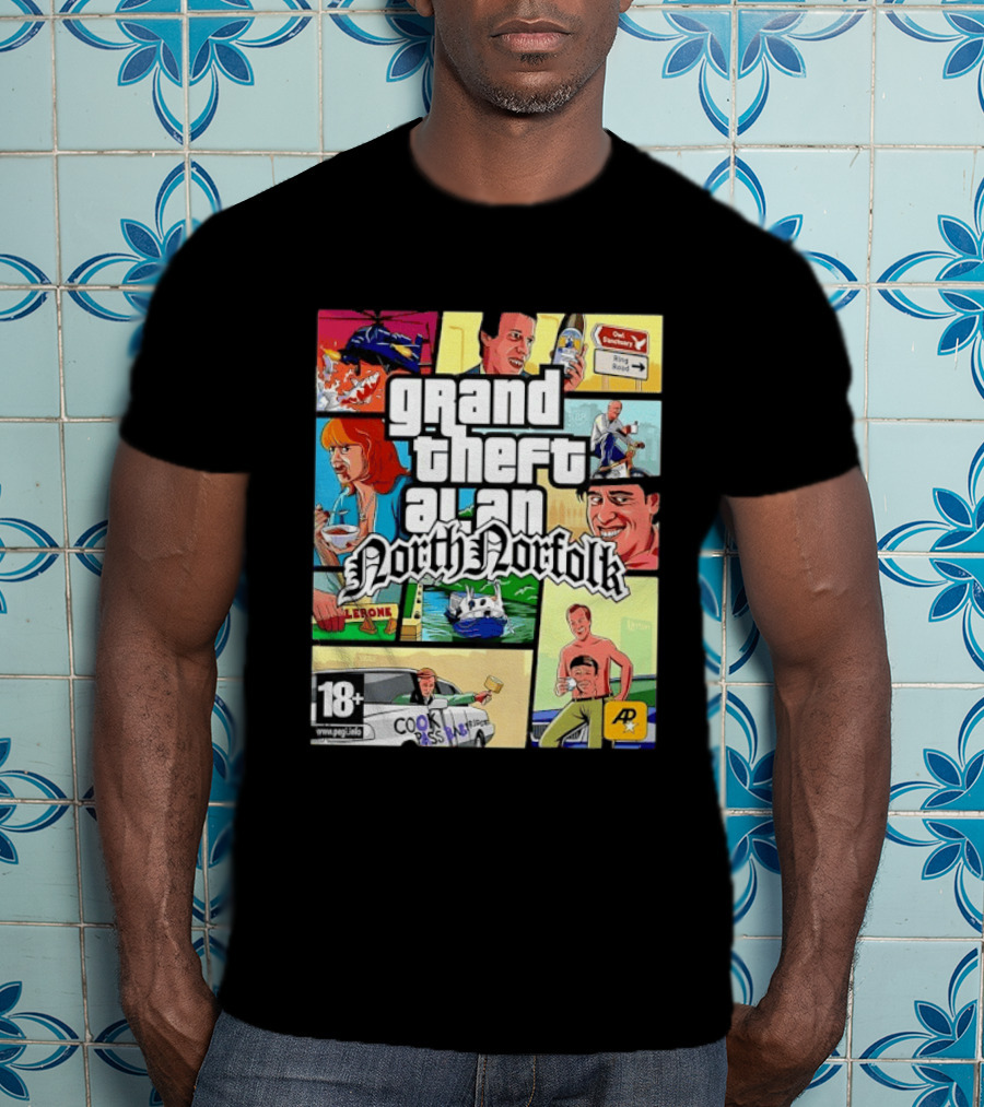 Grand Theft Alan North Norfolk Steve Coogan T-Shirt