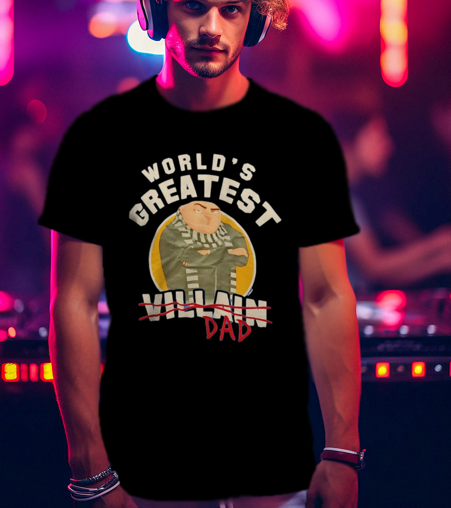 World's Greatest Dad Gru Despicable Me Villain Crossed Out T-Shirt