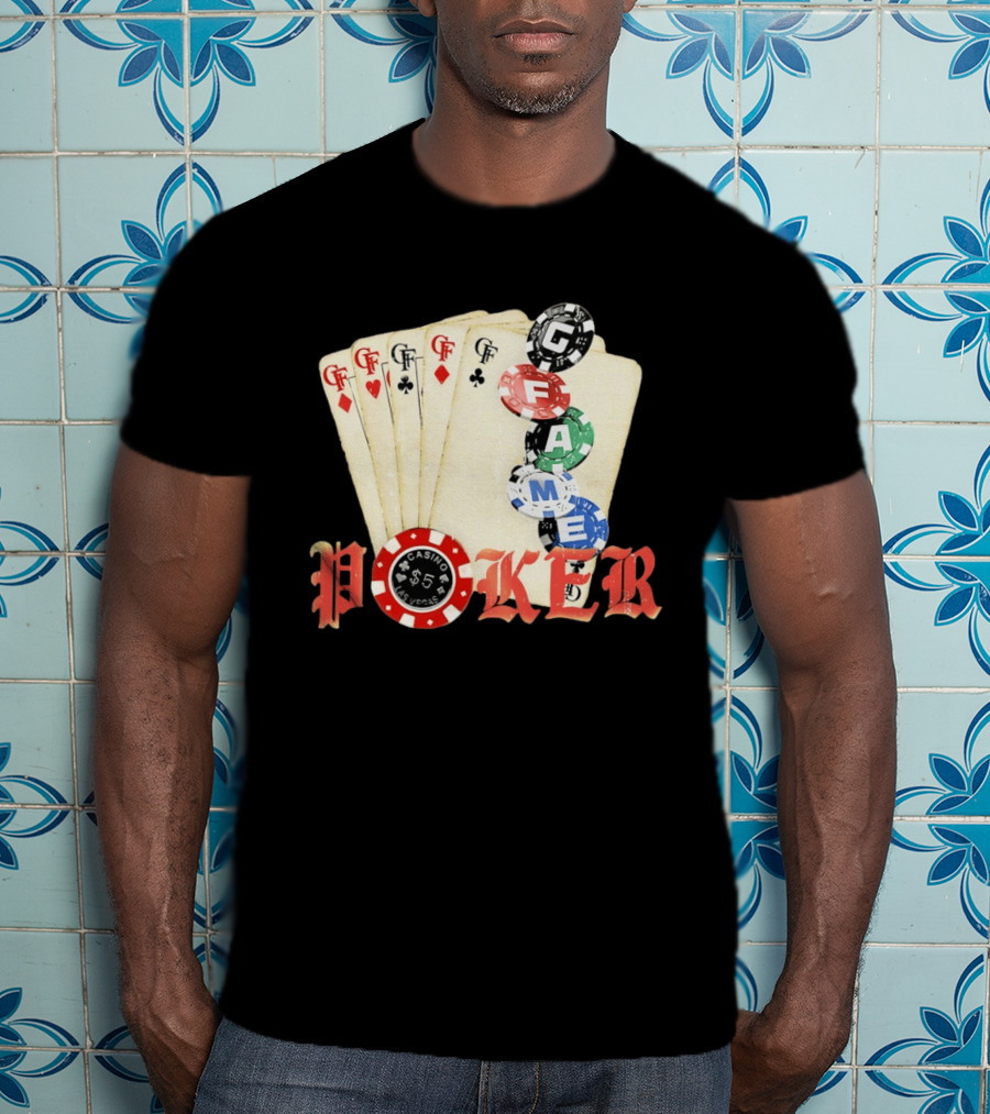 Casino Las Vegas Poker Cards And Chips GF Game T-Shirt
