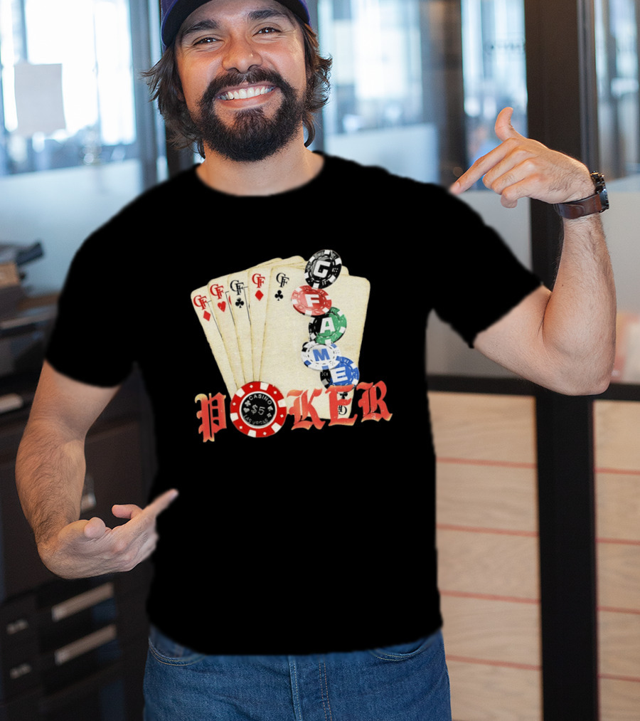 Casino Las Vegas Poker Cards And Chips GF Game T-Shirt