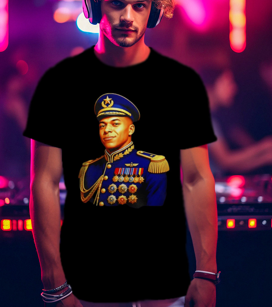 Kylian Mbappe Dictator Paris Saint Germain Military Uniform T-Shirt