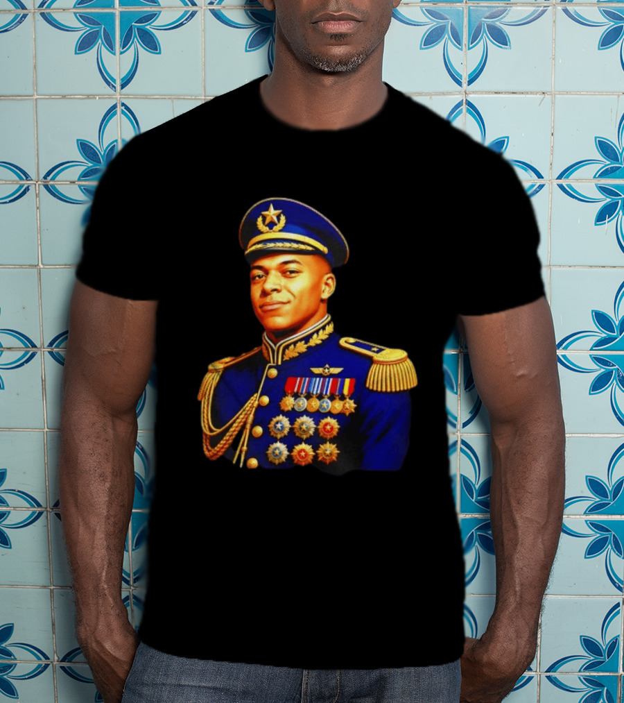 Kylian Mbappe Dictator Paris Saint Germain Military Uniform T-Shirt