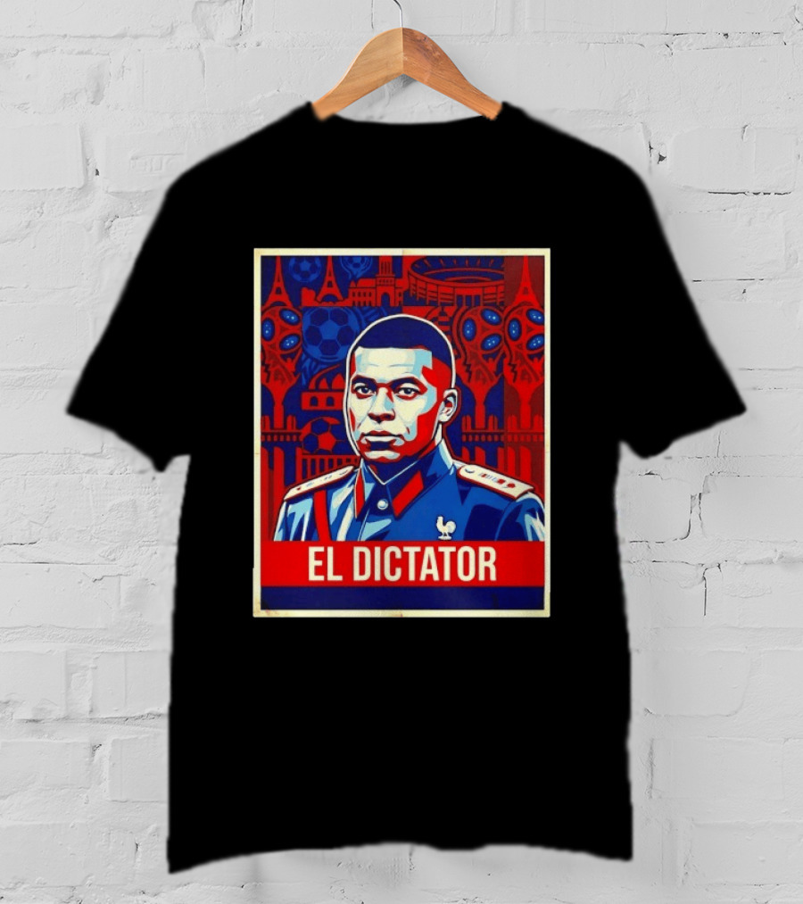 Kylian Mbappe El Dictator Paris Saint Germain Art Deco T-Shirt