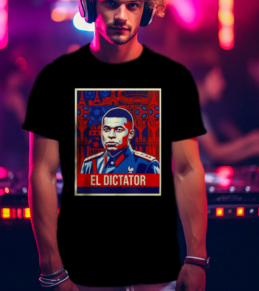 Kylian Mbappe El Dictator Paris Saint Germain Art Deco T-Shirt