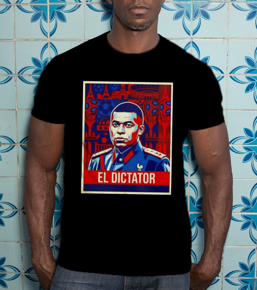 Kylian Mbappe El Dictator Paris Saint Germain Art Deco T-Shirt