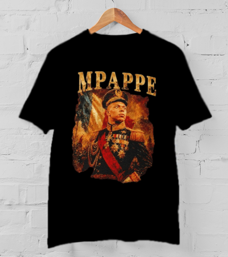 Kylian Mbappe Napoleonic General Military Uniform Commander T-Shirt